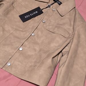 White Fox Boutique Tan Leather Jacket